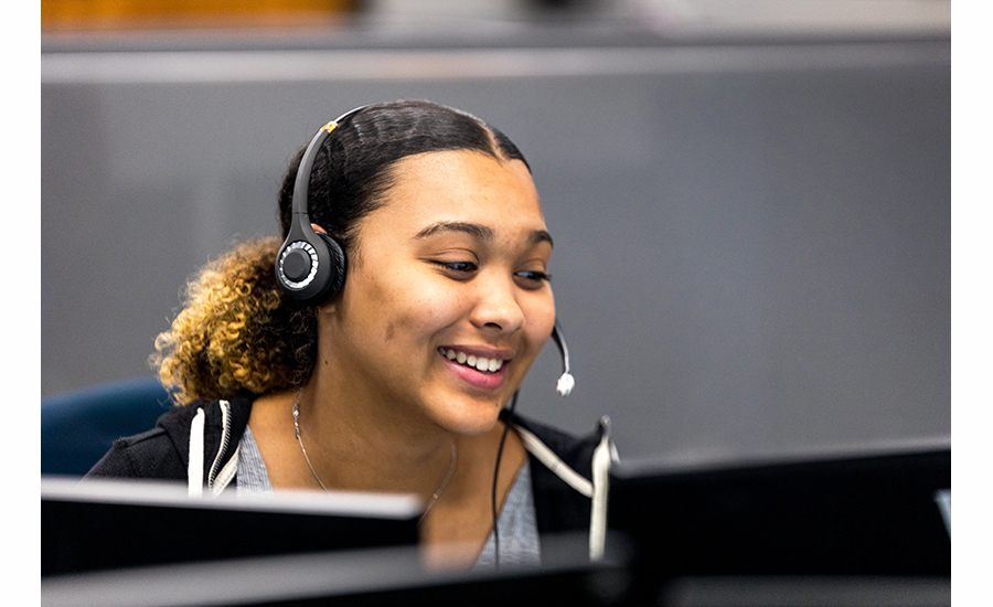 A monitoring center team member on the job at Security Central.